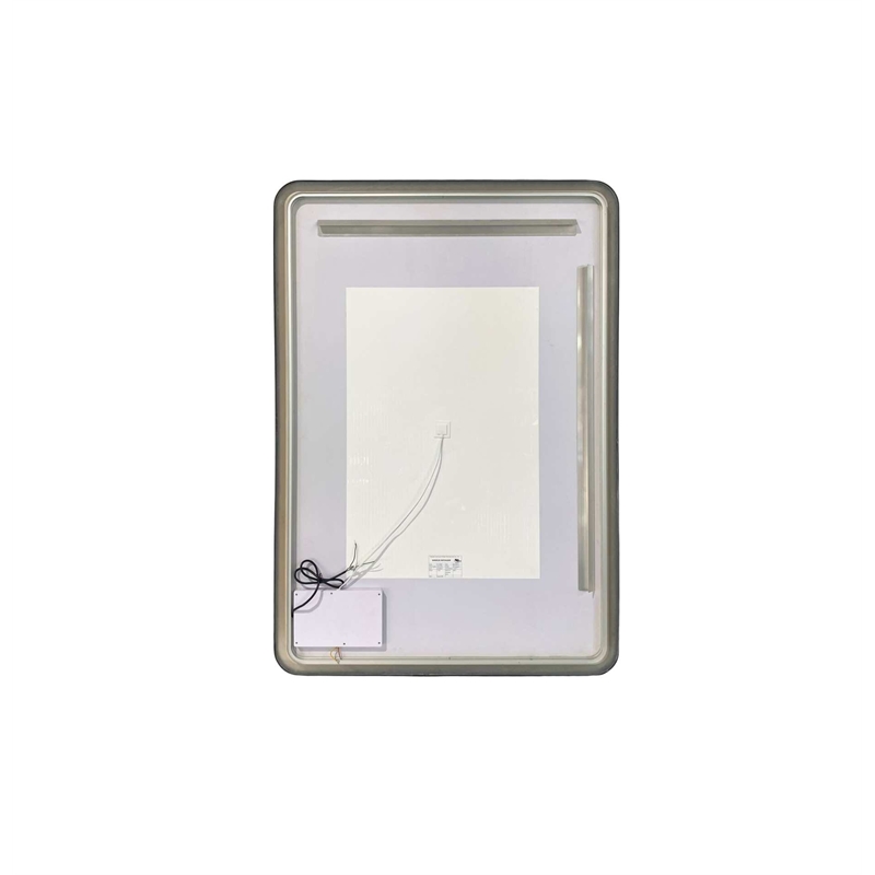 Elegant Kitchen and Bath 60 Round Led Front and Backlit Wall Mirror in Black