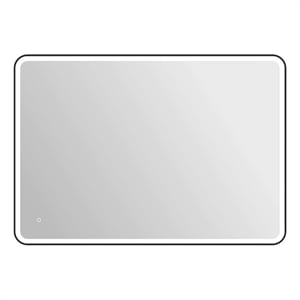 Elegant Kitchen and Bath 60 Round Led Front and Backlit Wall Mirror in Black