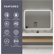 Elegant Kitchen and Bath 60 Round Led Front & Backlit Wall Mirror in Satin Gold
