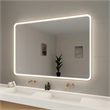 Elegant Kitchen and Bath 60 Round Led Front & Backlit Wall Mirror in Satin Gold