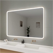 Elegant Kitchen and Bath 60 Round Led Front & Backlit Wall Mirror in Satin Gold