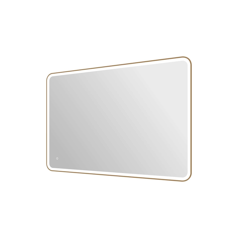 Elegant Kitchen and Bath 60 Round Led Front & Backlit Wall Mirror in Satin Gold