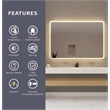 Elegant Kitchen and Bath 60 Round Led Front & Backlit Wall Mirror in Satin Gold