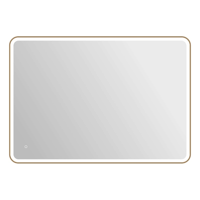 Elegant Kitchen and Bath 60 Round Led Front & Backlit Wall Mirror in Satin Gold