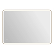 Elegant Kitchen and Bath 60 Round Led Front & Backlit Wall Mirror in Satin Gold
