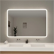 Elegant Kitchen and Bath 60 Round Led Front and Backlit Wall Mirror in Silver