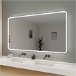 Elegant Kitchen and Bath 72 Round Led Front and Backlit Wall Mirror in Black