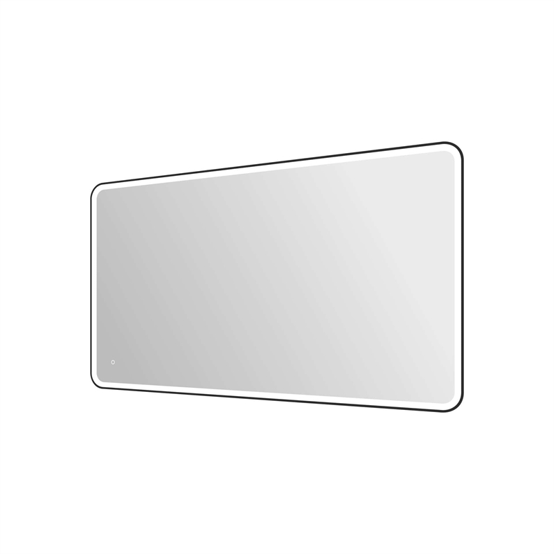 Elegant Kitchen and Bath 72 Round Led Front and Backlit Wall Mirror in Black