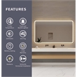 Elegant Kitchen and Bath 72 Round Led Front and Backlit Wall Mirror in Black