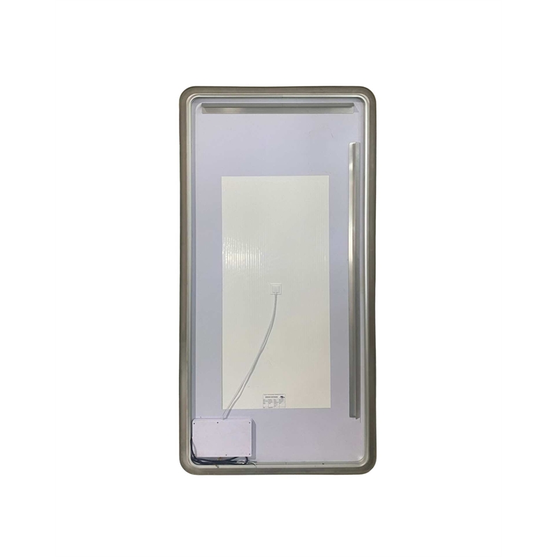 Elegant Kitchen and Bath 72 Round Led Front & Backlit Wall Mirror in Satin Gold