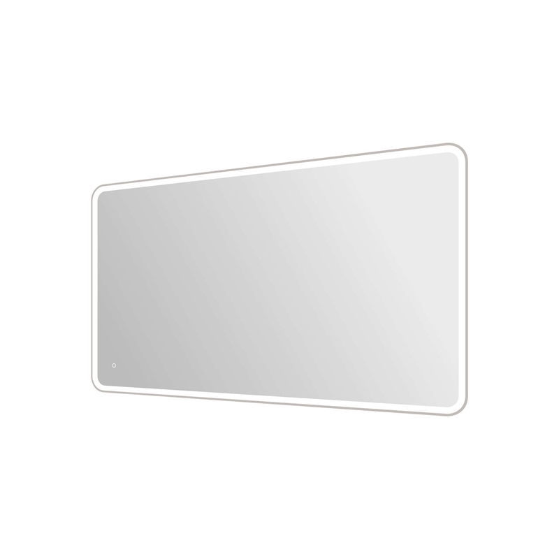 Elegant Kitchen and Bath 72 Round Led Front and Backlit Wall Mirror in Silver