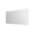 Elegant Kitchen and Bath 72 Round Led Front and Backlit Wall Mirror in Silver