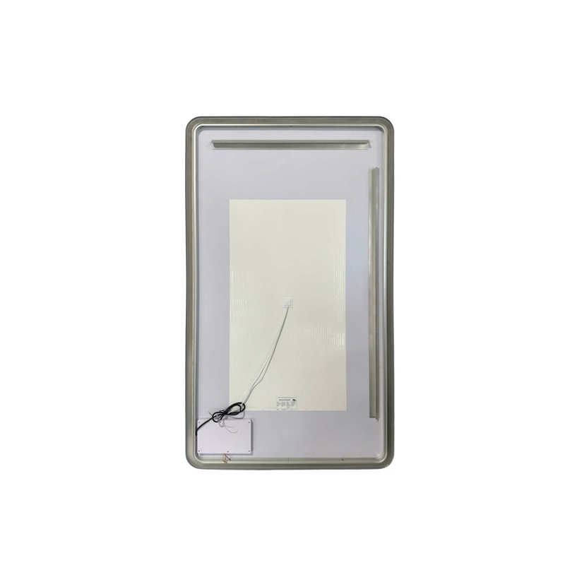 Elegant Kitchen and Bath 72 Round Led Front and Backlit Wall Mirror in Silver