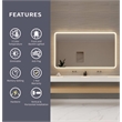 Elegant Kitchen and Bath 72 Round Led Front and Backlit Wall Mirror in Silver