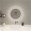 Elegant Kitchen and Bath 21 Round Led Front and Backlit Wall Mirror in Black