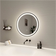 Elegant Kitchen and Bath 21 Round Led Front and Backlit Wall Mirror in Black