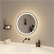 Elegant Kitchen and Bath 21 Round Led Front and Backlit Wall Mirror in Black