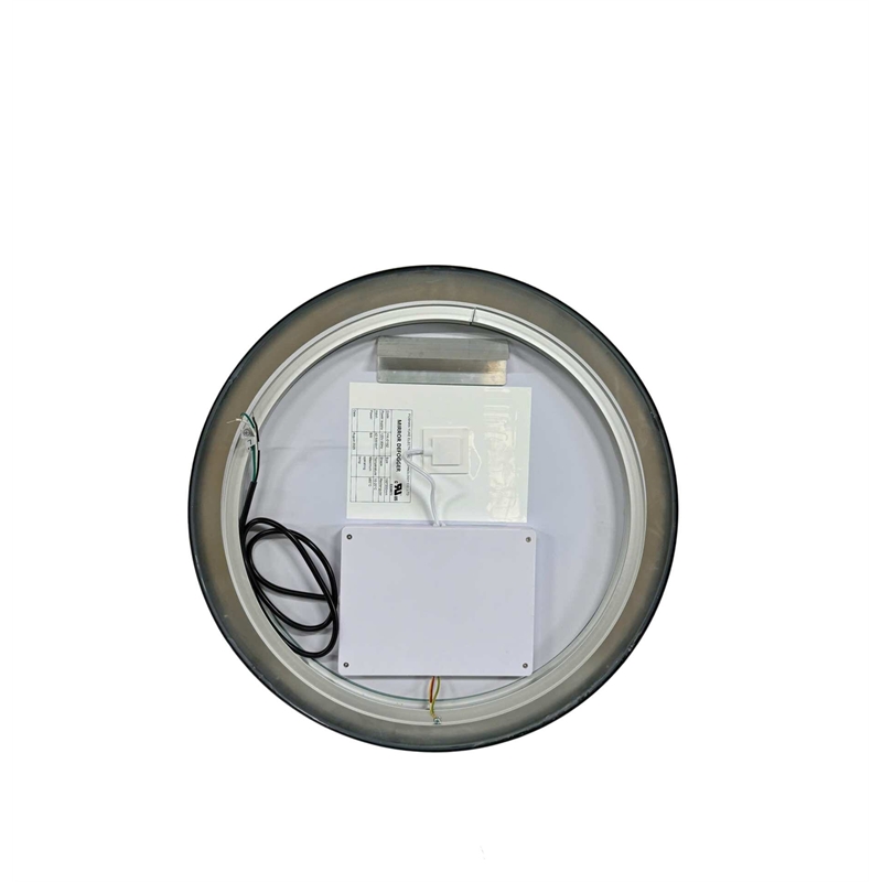 Elegant Kitchen and Bath 21 Round Led Front and Backlit Wall Mirror in Black