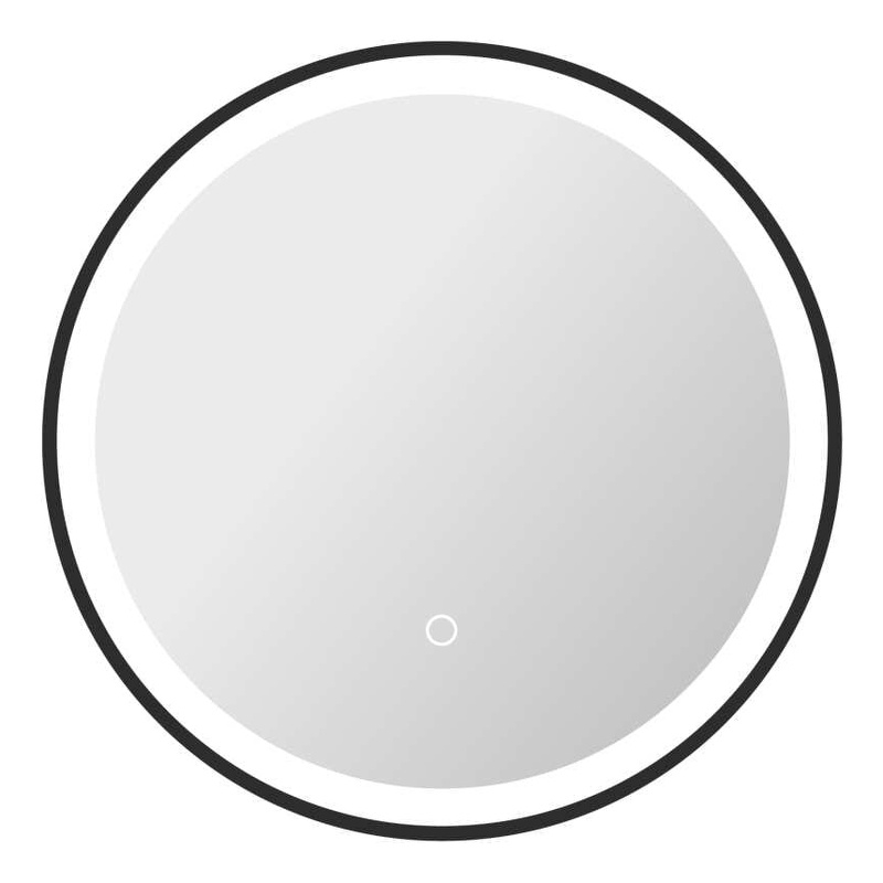 Elegant Kitchen and Bath 21 Round Led Front and Backlit Wall Mirror in Black