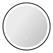 Elegant Kitchen and Bath 21 Round Led Front and Backlit Wall Mirror in Black