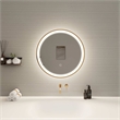 Elegant Kitchen and Bath 21 Round Led Front & Backlit Wall Mirror in Satin Gold