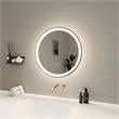 Elegant Kitchen and Bath 21 Round Led Front & Backlit Wall Mirror in Satin Gold
