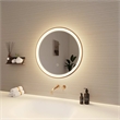 Elegant Kitchen and Bath 21 Round Led Front & Backlit Wall Mirror in Satin Gold
