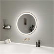Elegant Kitchen and Bath 21 Round Led Front & Backlit Wall Mirror in Satin Gold
