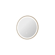 Elegant Kitchen and Bath 21 Round Led Front & Backlit Wall Mirror in Satin Gold