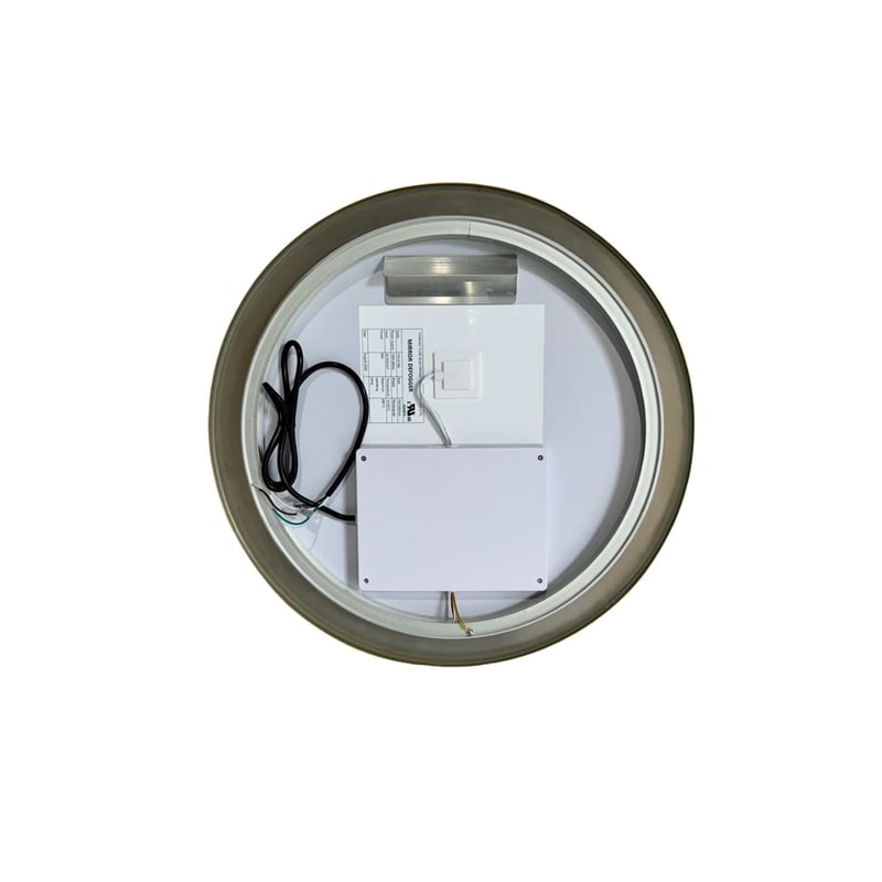 Elegant Kitchen and Bath 21 Round Led Front & Backlit Wall Mirror in Satin Gold