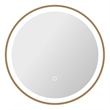 Elegant Kitchen and Bath 21 Round Led Front & Backlit Wall Mirror in Satin Gold