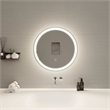 Elegant Kitchen and Bath 21 Round Led Front and Backlit Wall Mirror in Silver