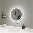 Elegant Kitchen and Bath 21 Round Led Front and Backlit Wall Mirror in Silver