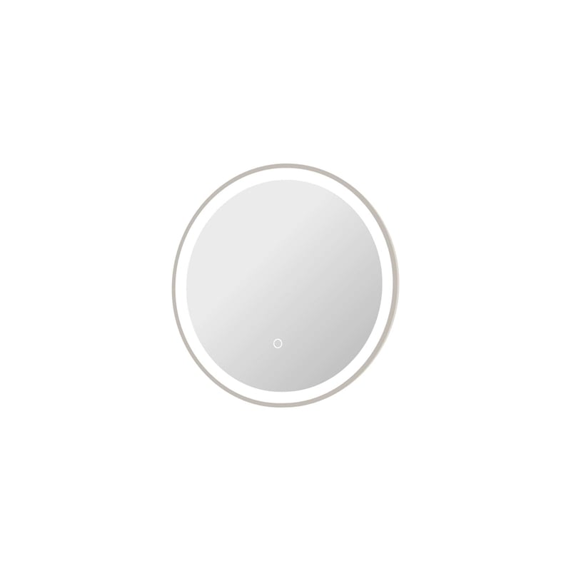Elegant Kitchen and Bath 21 Round Led Front and Backlit Wall Mirror in Silver