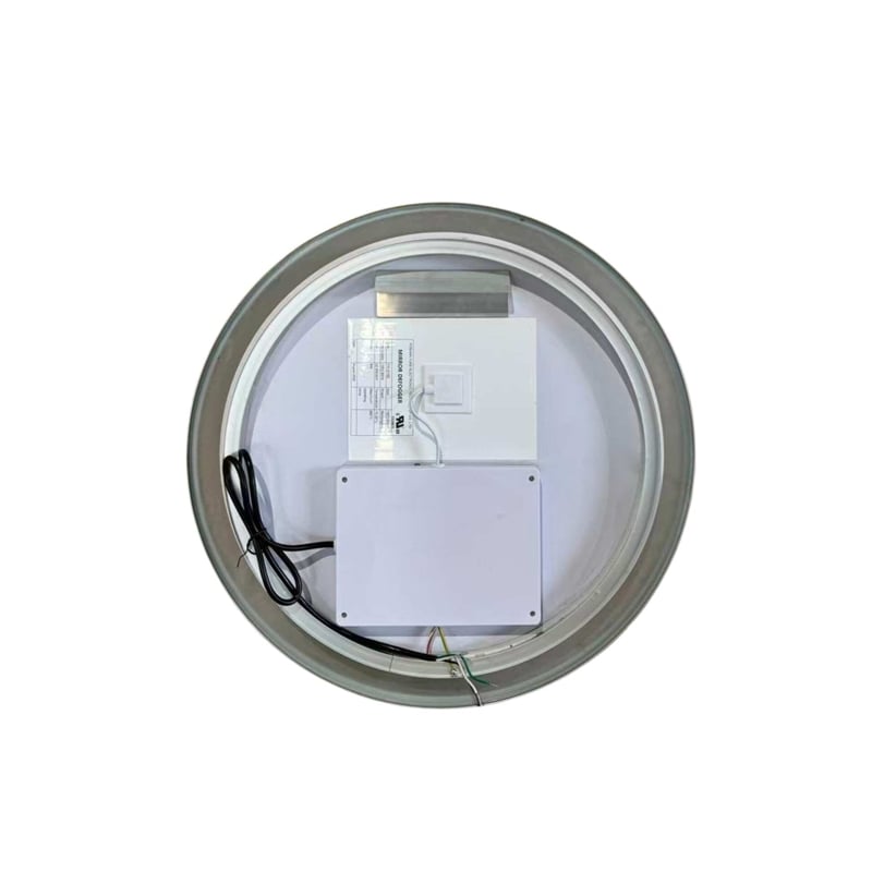 Elegant Kitchen and Bath 21 Round Led Front and Backlit Wall Mirror in Silver