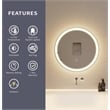 Elegant Kitchen and Bath 21 Round Led Front and Backlit Wall Mirror in Silver