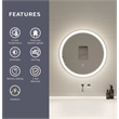 Elegant Kitchen and Bath 21 Round Led Front and Backlit Wall Mirror in Silver