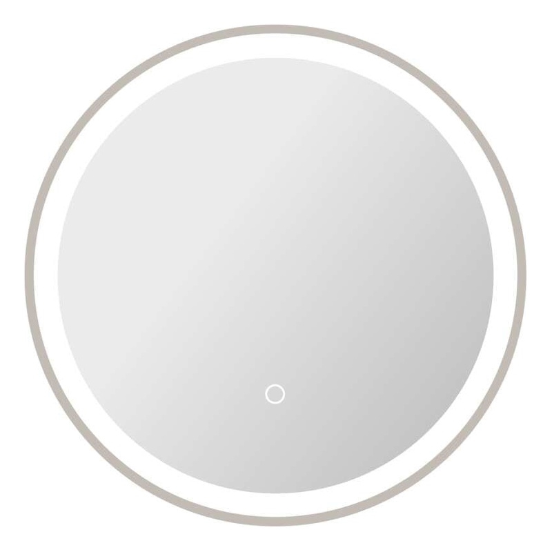 Elegant Kitchen and Bath 21 Round Led Front and Backlit Wall Mirror in Silver