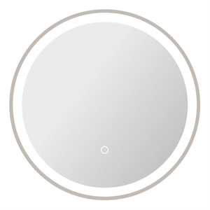 Elegant Kitchen and Bath 21 Round Led Front and Backlit Wall Mirror in Silver