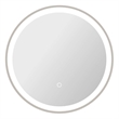 Elegant Kitchen and Bath 21 Round Led Front and Backlit Wall Mirror in Silver