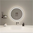Elegant Kitchen and Bath 24 Round Led Front and Backlit Wall Mirror in Black