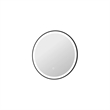 Elegant Kitchen and Bath 24 Round Led Front and Backlit Wall Mirror in Black