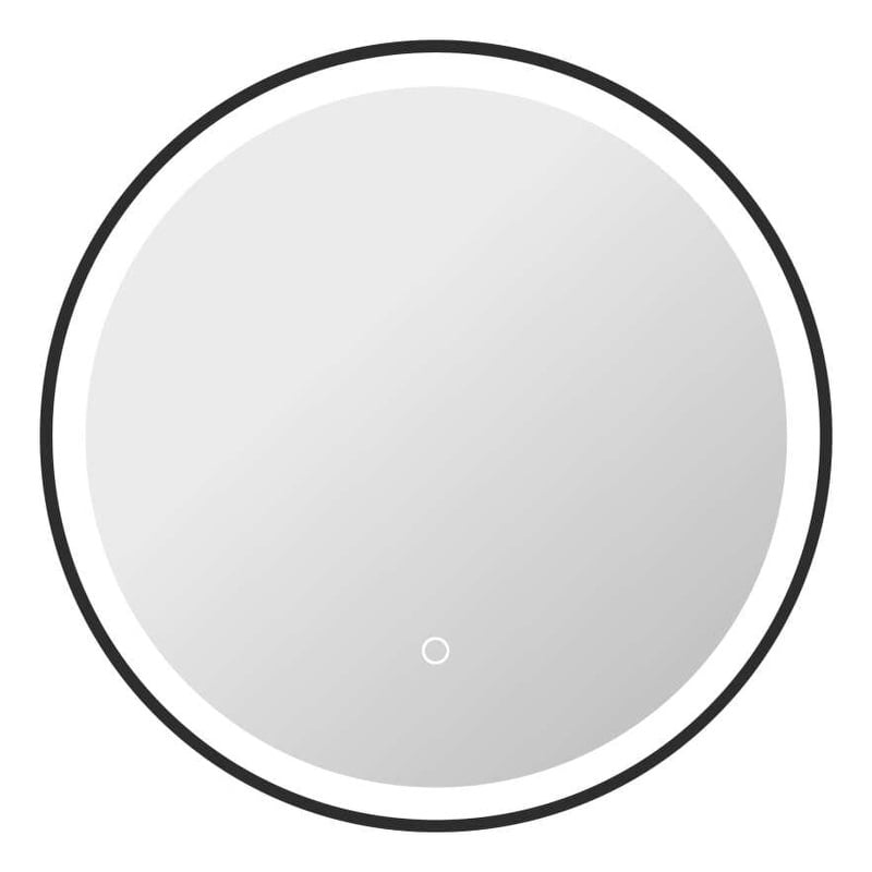 Elegant Kitchen and Bath 24 Round Led Front and Backlit Wall Mirror in Black