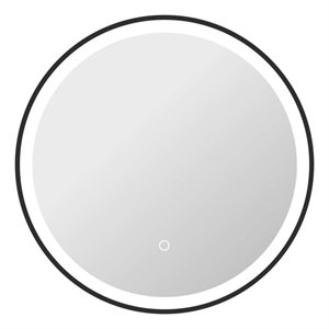 Elegant Kitchen and Bath 24 Round Led Front and Backlit Wall Mirror in Black