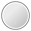 Elegant Kitchen and Bath 24 Round Led Front and Backlit Wall Mirror in Black