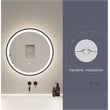 Elegant Kitchen and Bath 24 Round Led Front & Backlit Wall Mirror in Satin Gold