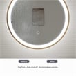 Elegant Kitchen and Bath 24 Round Led Front & Backlit Wall Mirror in Satin Gold