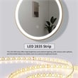 Elegant Kitchen and Bath 24 Round Led Front & Backlit Wall Mirror in Satin Gold