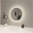 Elegant Kitchen and Bath 24 Round Led Front & Backlit Wall Mirror in Satin Gold