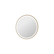 Elegant Kitchen and Bath 24 Round Led Front & Backlit Wall Mirror in Satin Gold